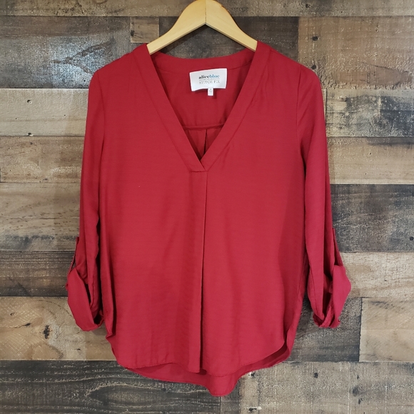 Alice Blue Tops - Alice blue + stitch fix v-neck tab sleeve blouse